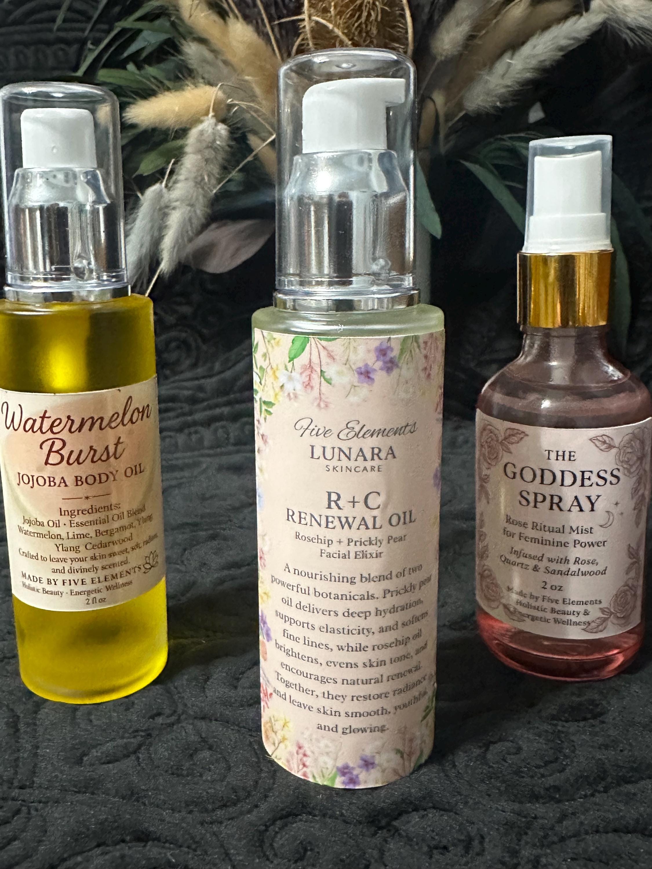 Goddess Glow Bundle: Watermelon Jojoba Oil, Rosehip Face Oil & Ritual Spray