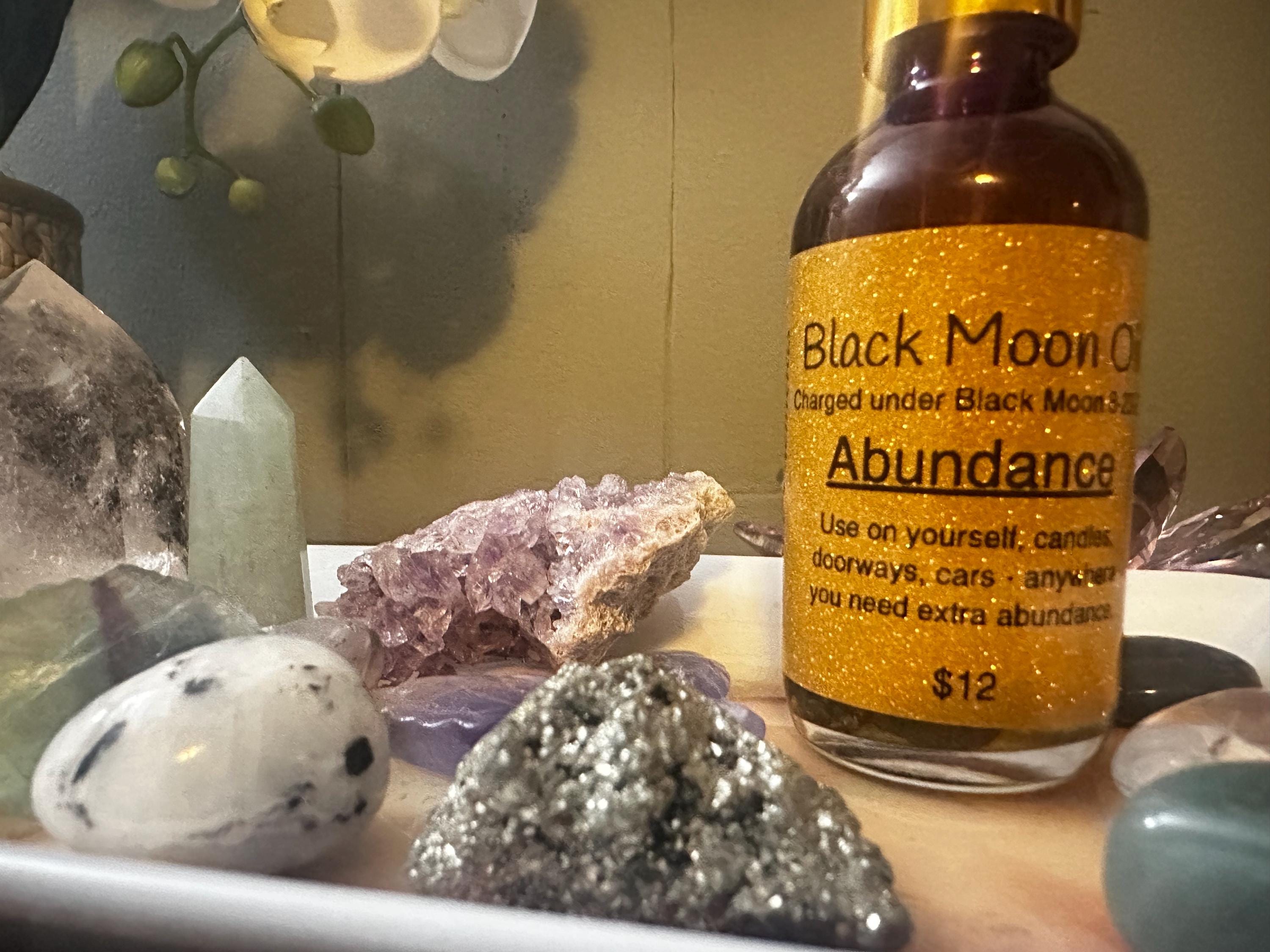 Black Moon Charged Protection or Abundance Oil
