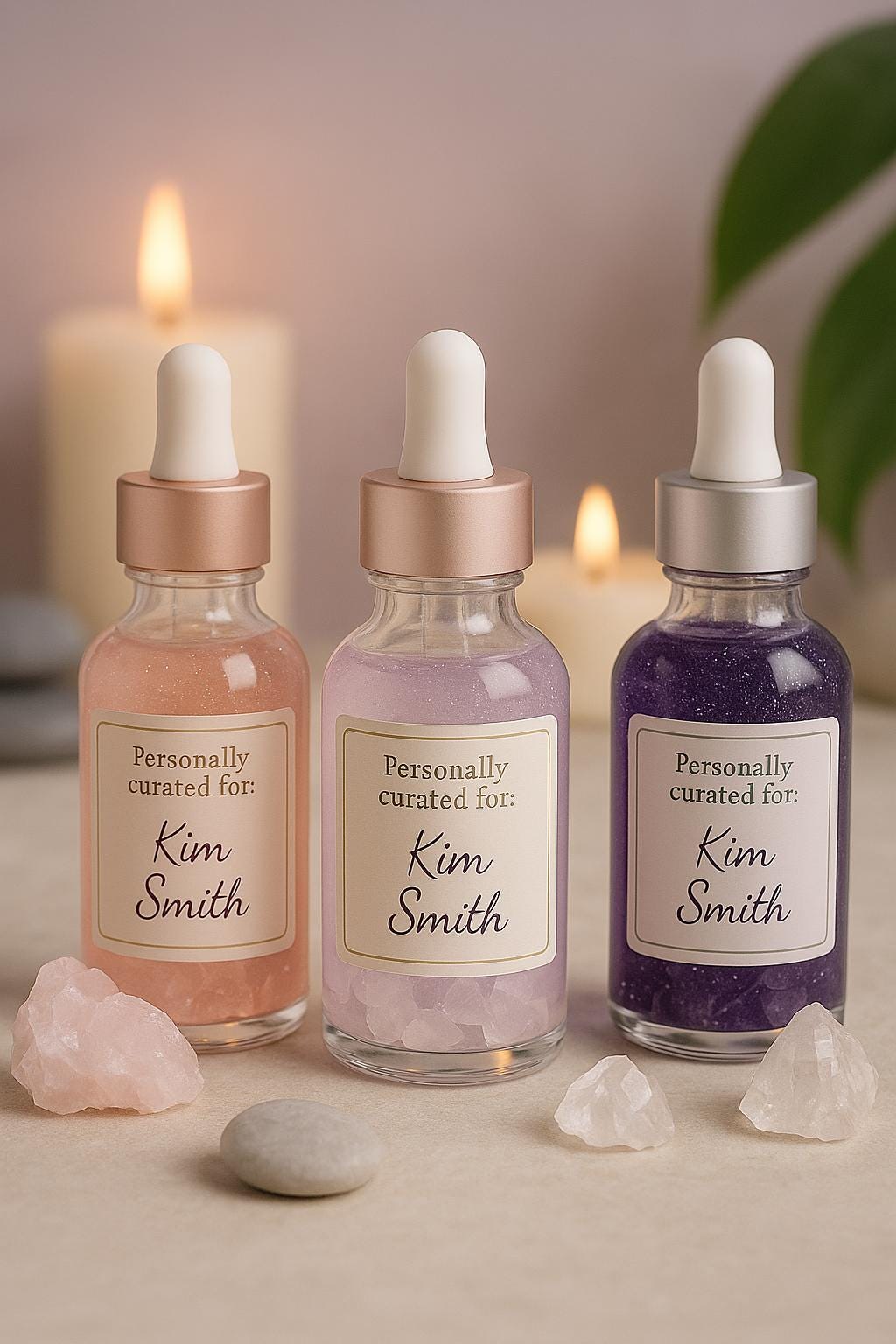 Personalized Manifestation & Elevation Essential Oil – Crystal-Infused, Reiki-Sealed