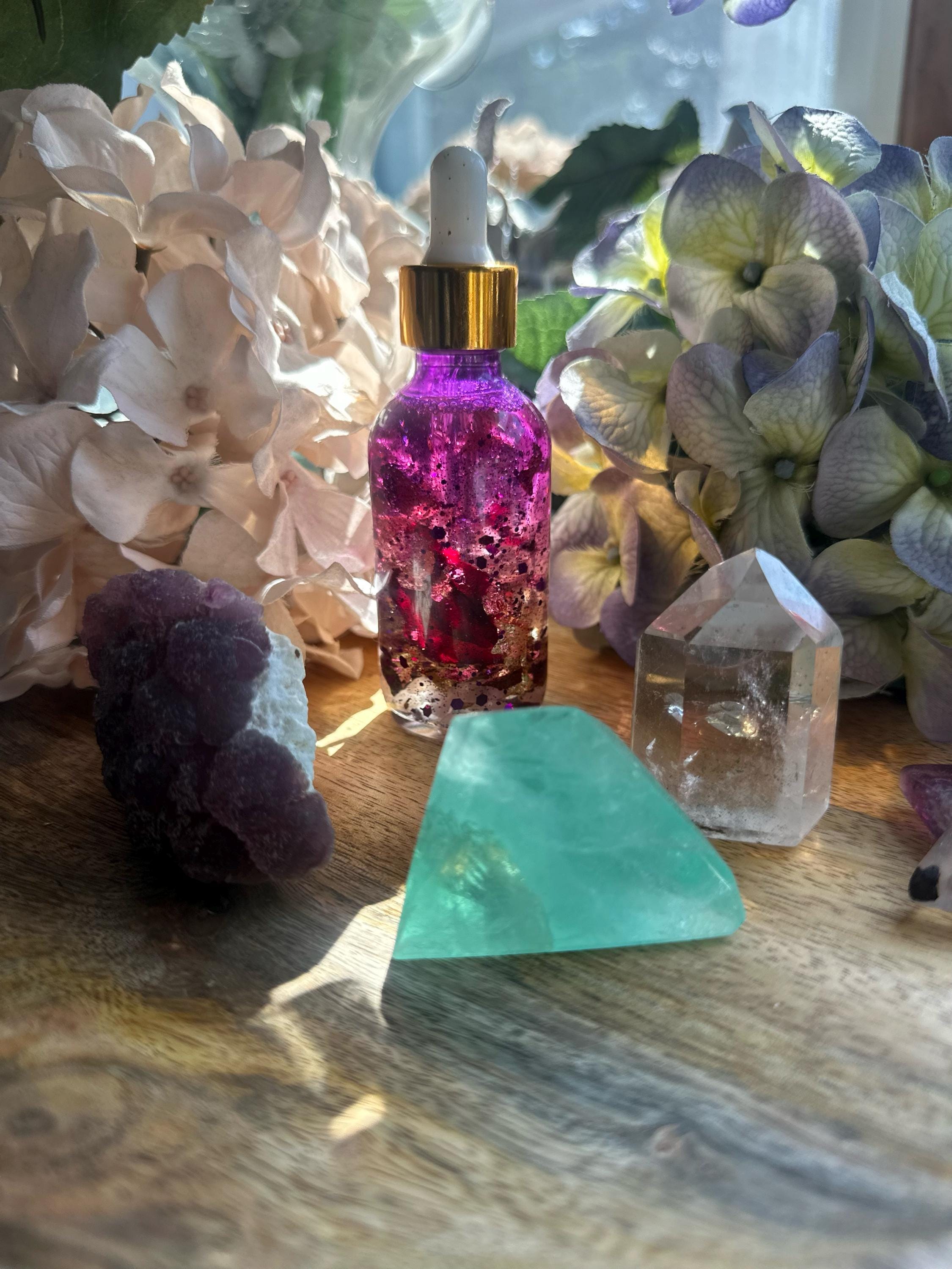 Prosperity Oil: Rose Quartz Crystal Infusion, Abundance Ritual