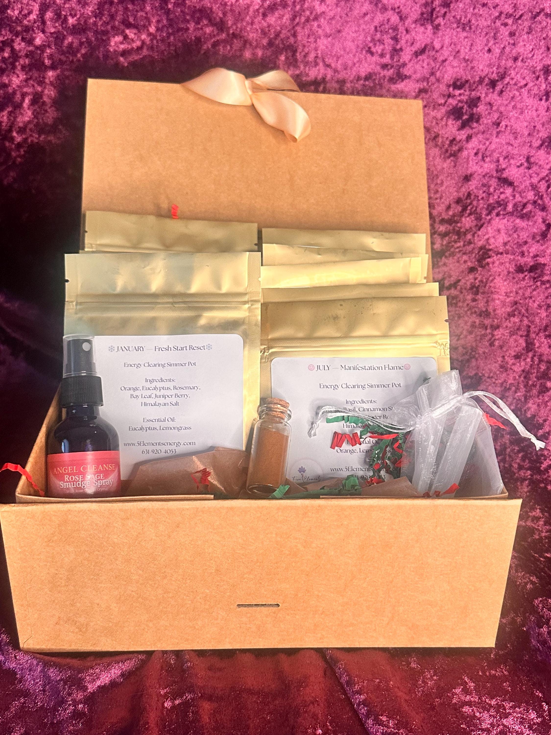 12-Month Energy Clearing Simmer Pot Collection | Luxury Ritual Box or Quick & Easy Box