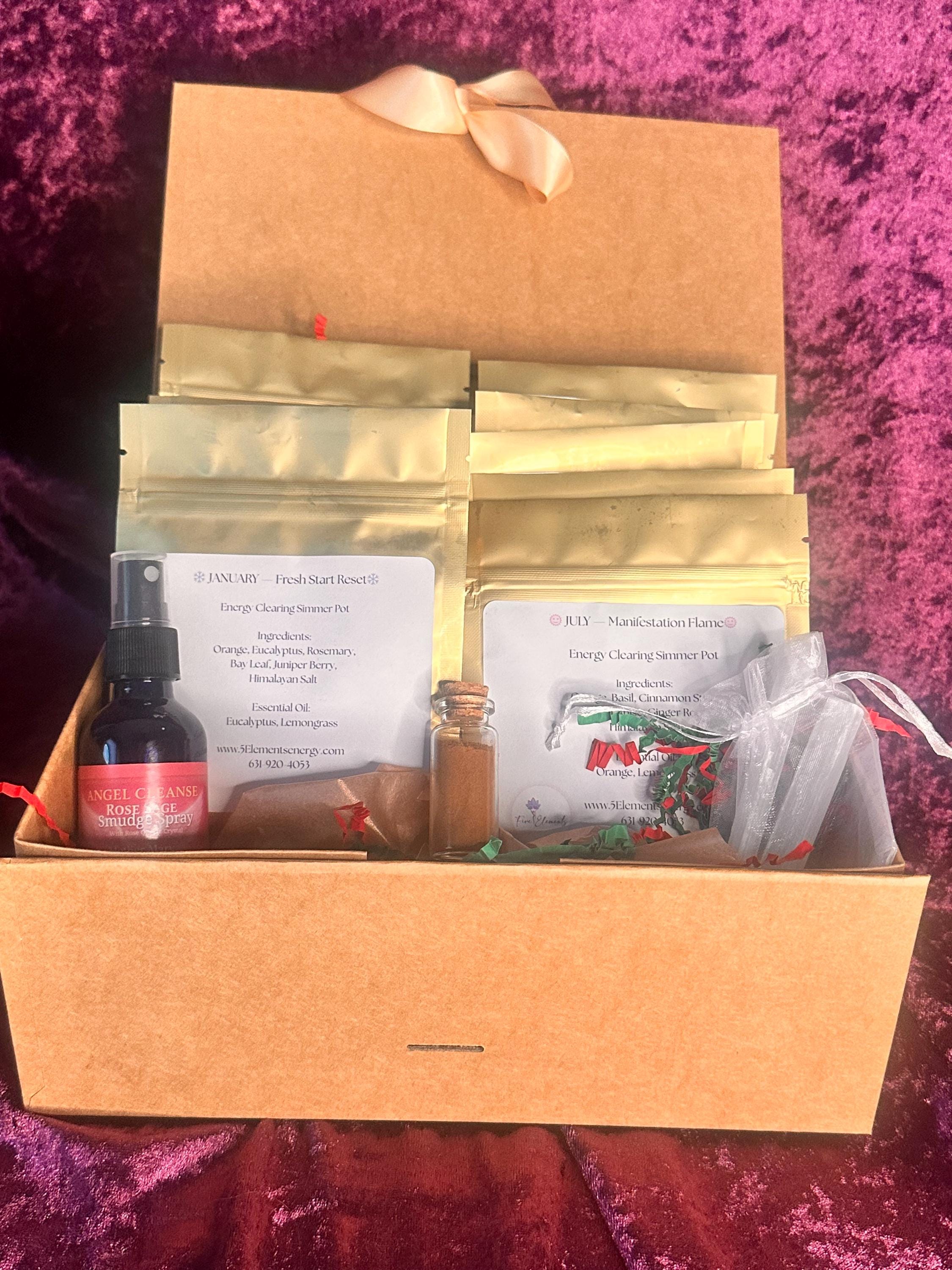 12-Month Energy Clearing Simmer Pot Collection | Luxury Ritual Box or Quick & Easy Box