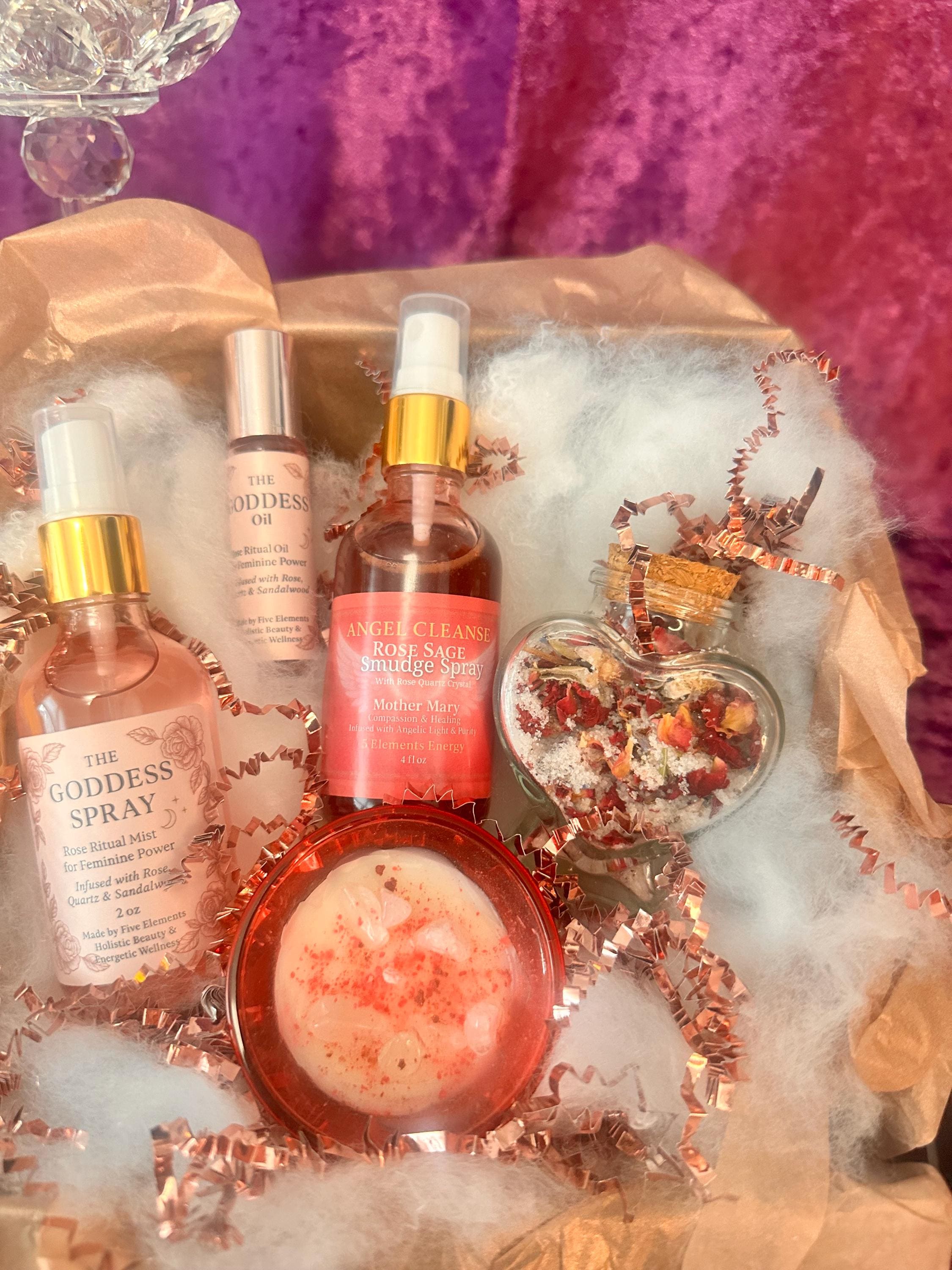 Aphrodite Goddess Box Daily Ritual Set: Self-Love, Feminine Energy Spray