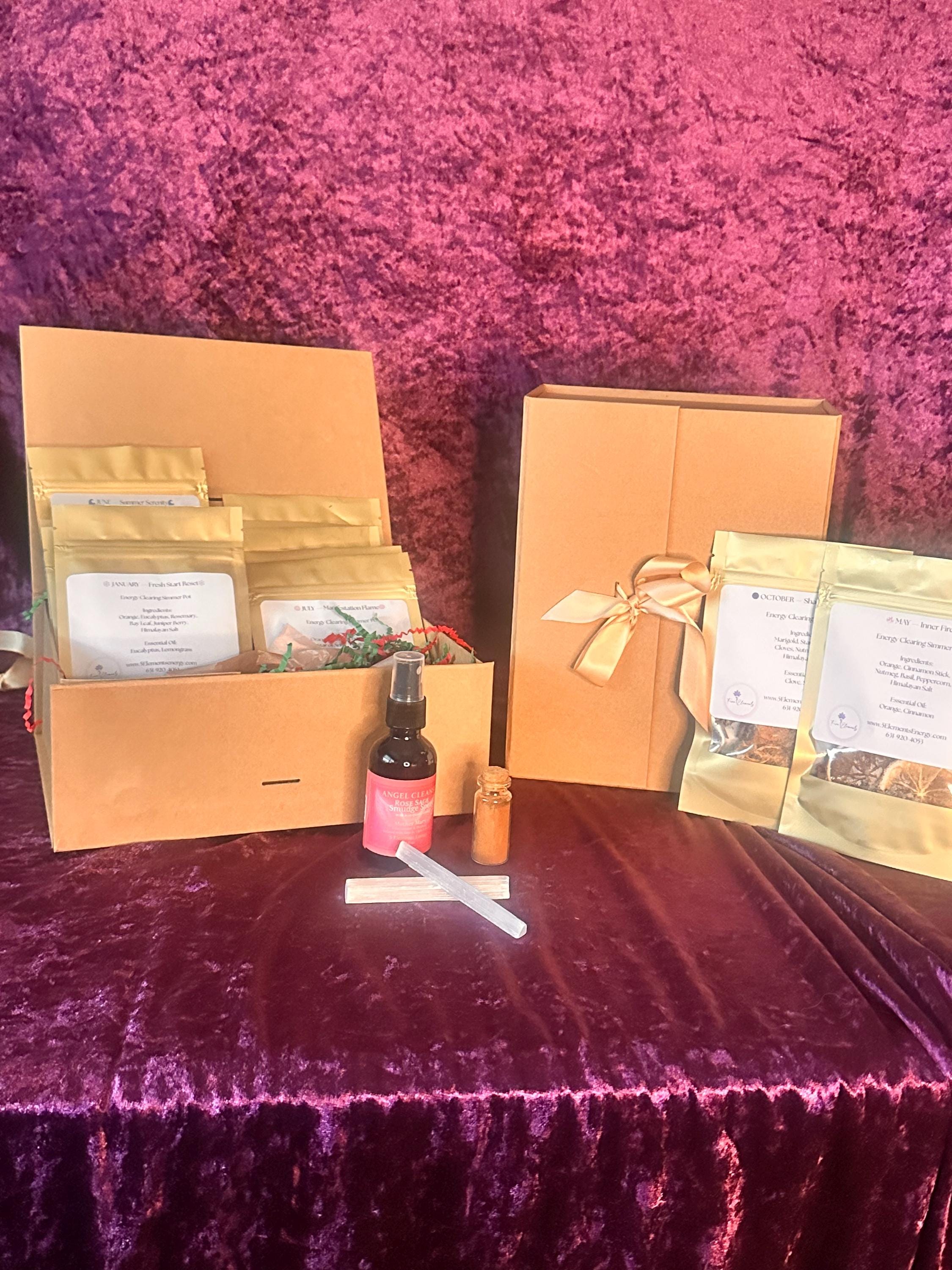 12-Month Energy Clearing Simmer Pot Collection | Luxury Ritual Box or Quick & Easy Box