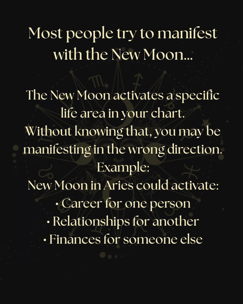 New Moon Manifestation Guide 12 Month Natal Chart