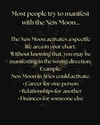 New Moon Manifestation Guide 12 Month Natal Chart
