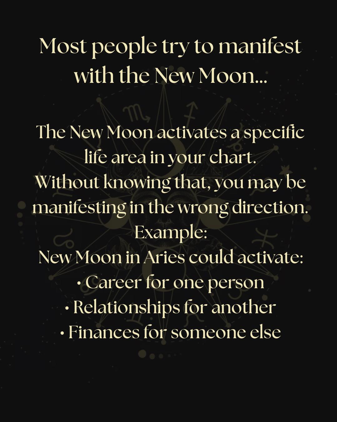 New Moon Manifestation Guide 12 Month Natal Chart