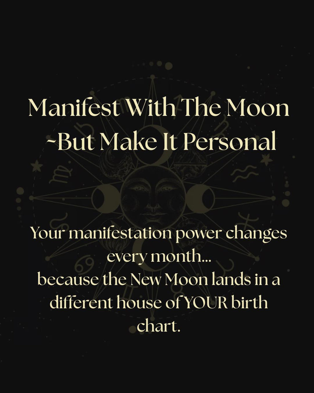 New Moon Manifestation Guide 12 Month Natal Chart