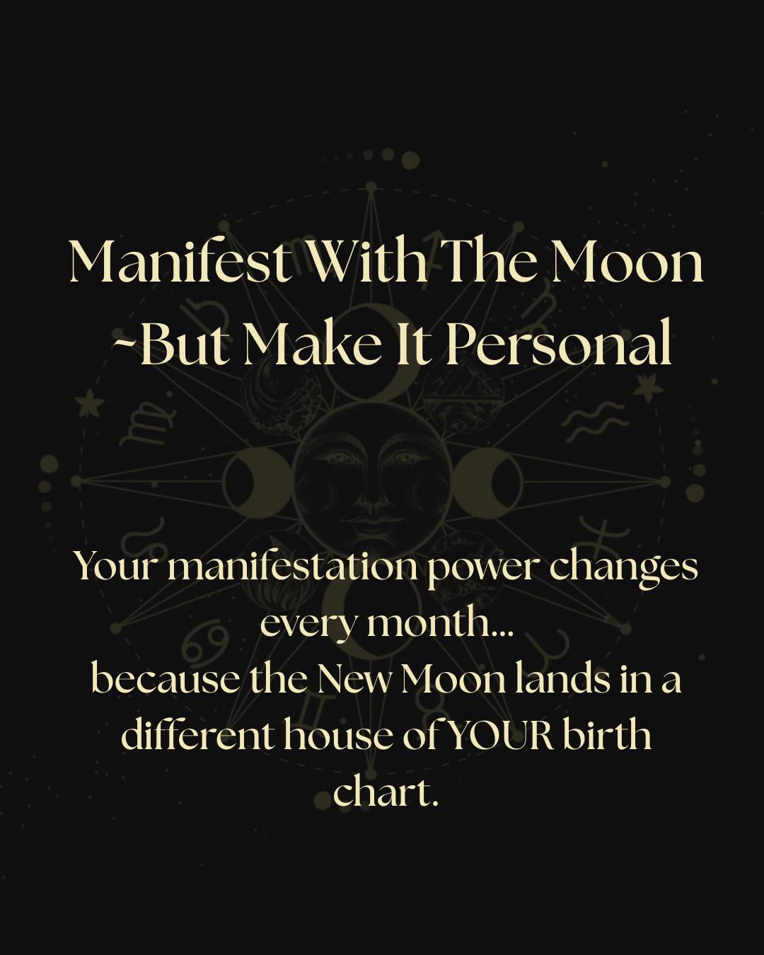 New Moon Manifestation Guide 12 Month Natal Chart