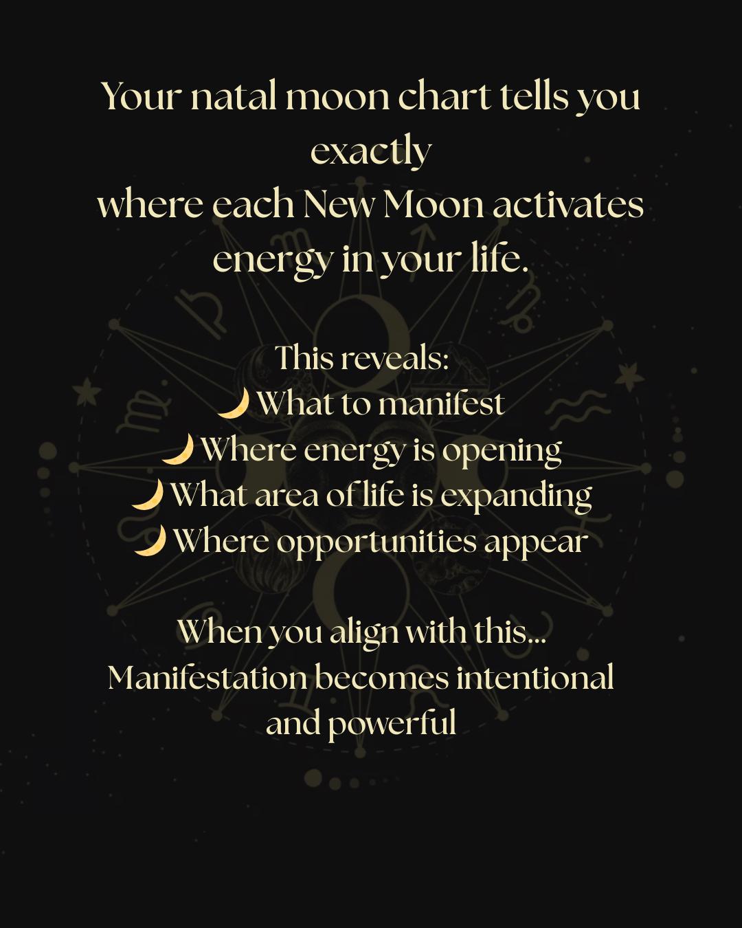 New Moon Manifestation Guide 12 Month Natal Chart