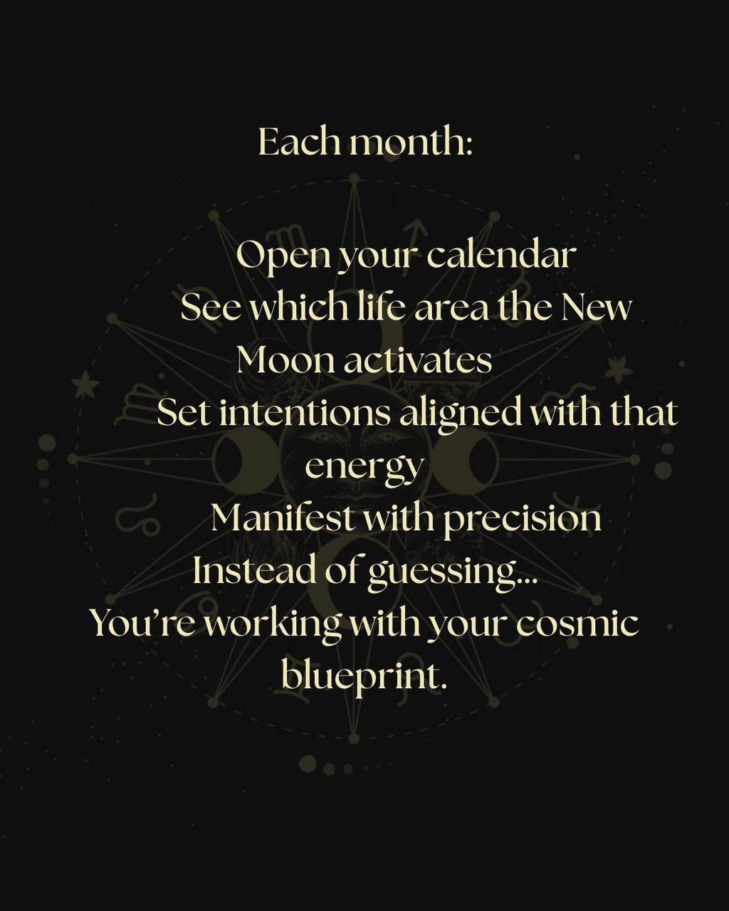 New Moon Manifestation Guide 12 Month Natal Chart