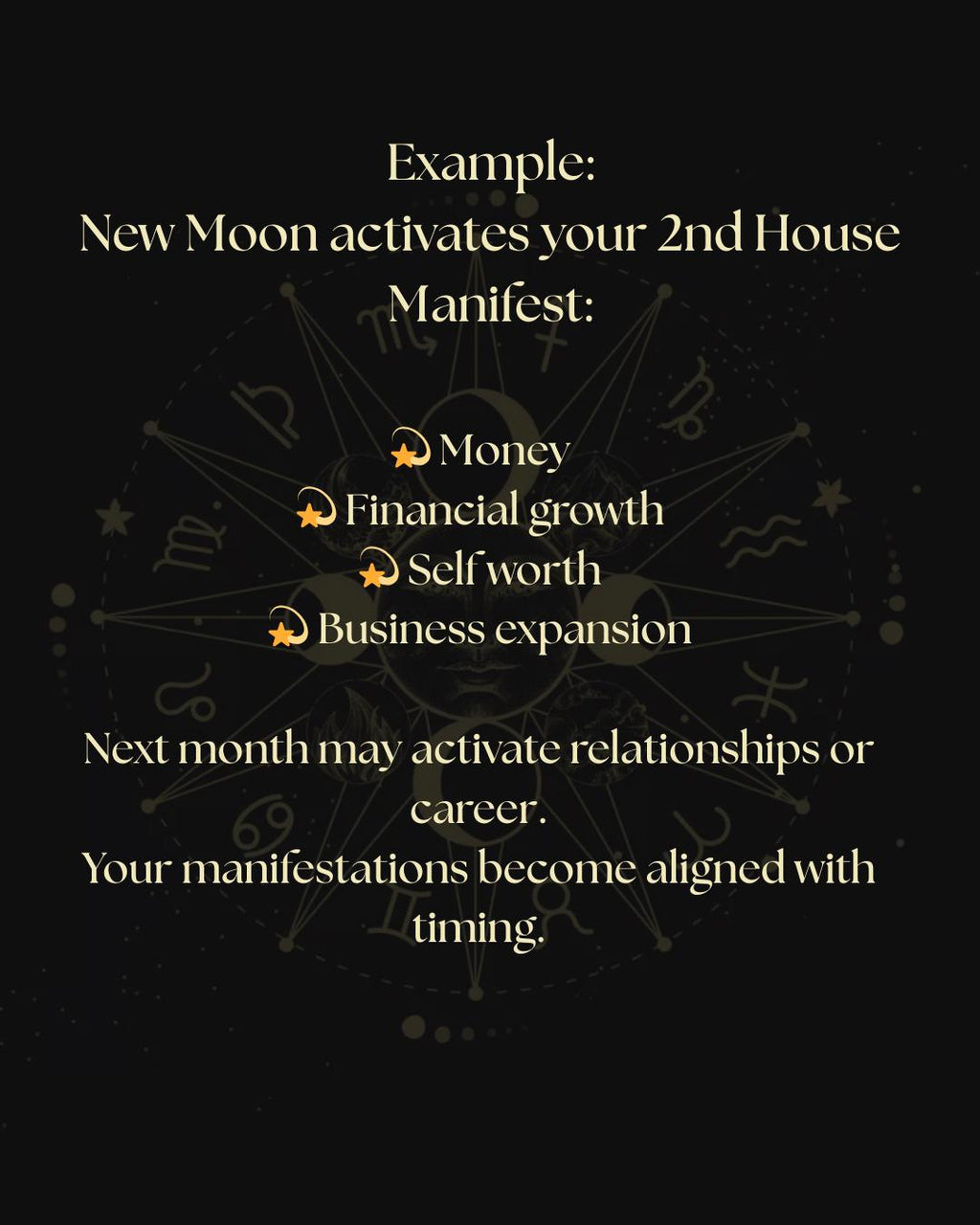 New Moon Manifestation Guide 12 Month Natal Chart
