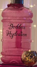 Pink Goddess Hydration Water Bottle | 2.2L Large Gym Bottle, BPA-Free, Carry Handle