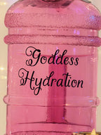Pink Goddess Hydration Water Bottle | 2.2L Large Gym Bottle, BPA-Free, Carry Handle